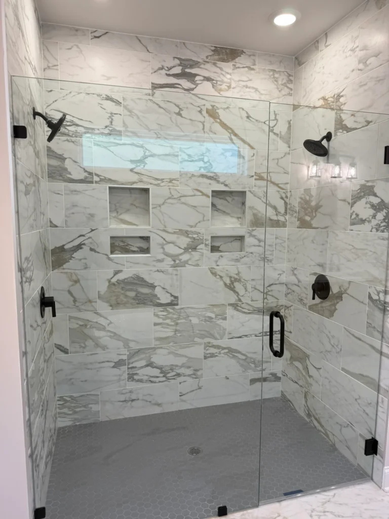 Custom tile shower installation in Portsmouth NH by Sea Coast Tile Pros
