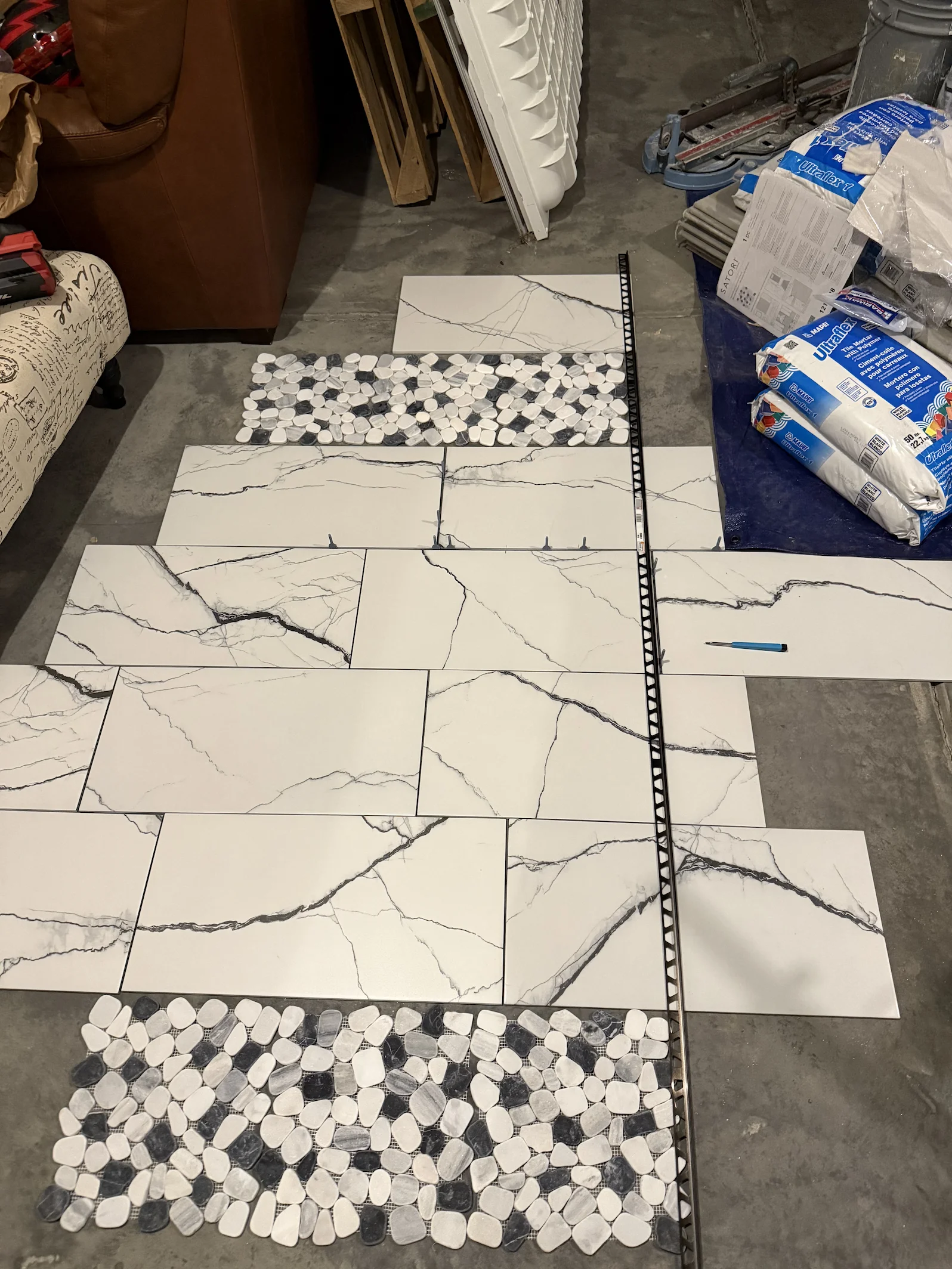 planning tile layout before installation