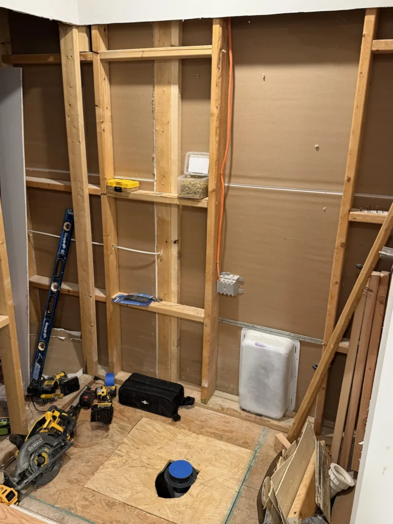 Shower demo by Seacoast Tile Pros