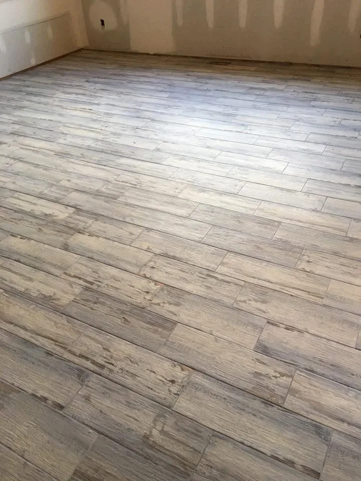 Wood look kitchen floor tile Stratham NH